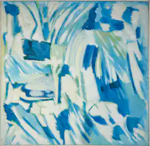 Janus Nuiten - Olieverf op doek, Zonder titel - Ingelijst (groot) verkocht voor € 200!