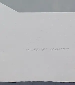 Dick Cassee - Uitgeknipt landschap - gesigneerde metaaldruk - prent 190 kopen? Bied vanaf 50!