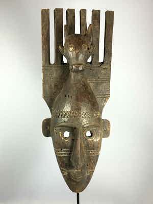Marka - 210222 - Tribal used African Markha mask - Mali. verkocht voor € 80!