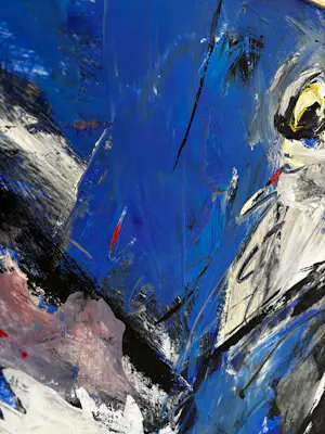 Charlotte Molenkamp - Voorstellende gewonde vogel blauw kopen? Bied vanaf 1500!