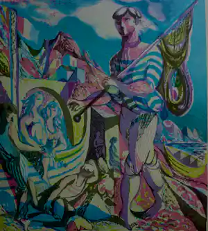 Nicolaas Wijnberg - Kleurenlitho: Zuid Franse visser - 1947 verkocht voor € 49!