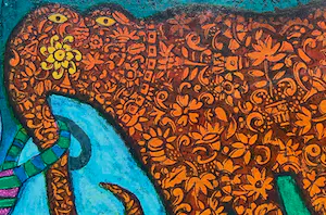 Shahid Parvez - handgesigneerde litho | 'Zonder titel' (INGELIJST kopen? Bied vanaf 1!