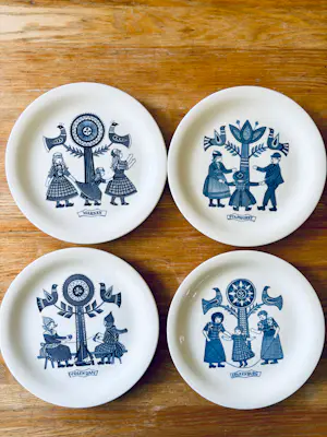 De Sphinx - Set van 4 Vintage Royal Sphinx Maastricht ontbijtborden, 1960 kopen? Bied vanaf 35!