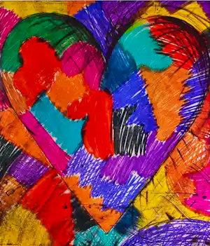 Jim Dine - Kleurenoffset-litho Affiche: HEART uit 1983 (zeldzaam) kopen? Bied vanaf 45!