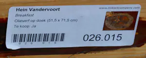Hein Vandervoort - Olieverf op doek: Breakfast - 1994 kopen? Bied vanaf 99!