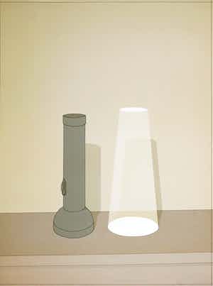 Jeroen Henneman - Litho, Zonder titel (Zaklamp) verkocht voor € 75!