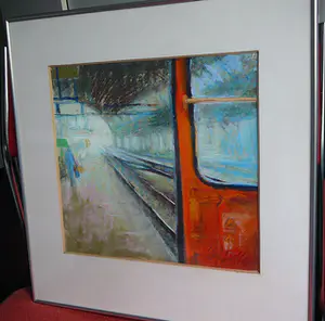 Mieke Claassen-Dillo - Amsterdam CS - pastel 1980- kopen? Bied vanaf 50!