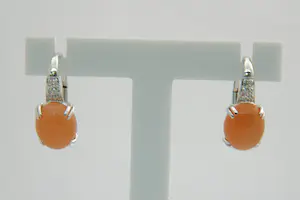 24- Exclusieve set 14Krt wit goud & diamanten oorstekers kopen? Bied vanaf 250!