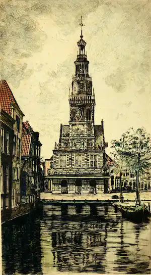 Johannes Josseaud - De Waag , Alkmaar verkocht voor € 45!
