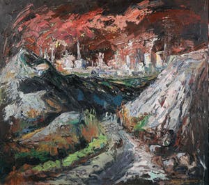 Berry Brugman - Olieverf op doek, Landschap - Ingelijst kopen? Bied vanaf 200!