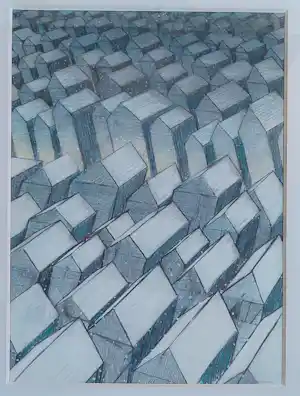 Jeroen Henneman - Sneeuw over daken verkocht voor € 895!