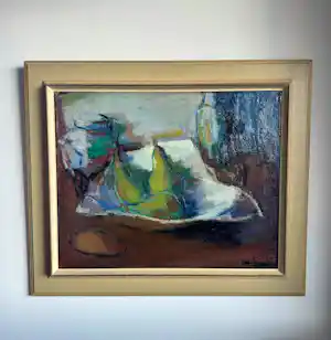 Dick Braam - stilleven met fruistschaal verkocht voor € 245!