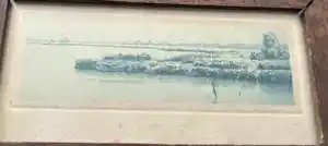 Dirk Harting - Waterkant, gesigneerde ets, circa 1935 kopen? Bied vanaf 35!