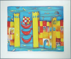 Marianne Aulman - Litho, Atlantis XIV - Ingelijst (Groot) kopen? Bied vanaf 1!