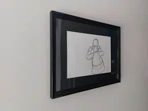 Matt Groening - originele productietekening - Homer - ingelijst kopen? Bied vanaf 85!