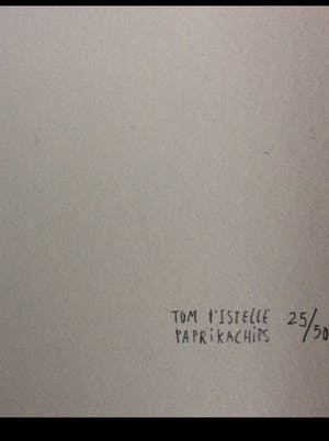 Niet of onleesbaar gesigneerd - Tom I’lstelle - paprikachips 25/50 kopen? Bied vanaf 10!