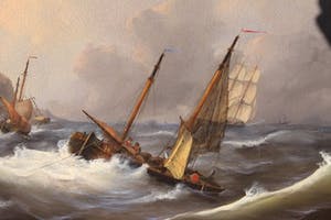 Govert van Emmerik - Schepen op een woeste zee kopen? Bied vanaf 500!