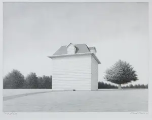 Rene Boin - Litho op papier, Huis zonder ramen of deur - Ingelijst kopen? Bied vanaf 50!