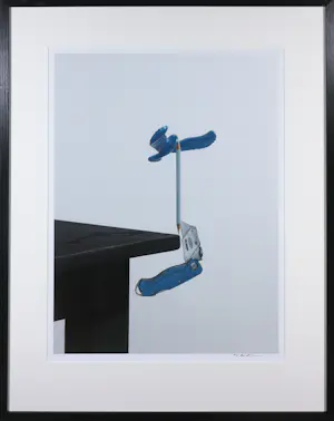 Bram Spaan - Giclee, De balansvogel op het potlood - Ingelijst kopen? Bied vanaf 50!