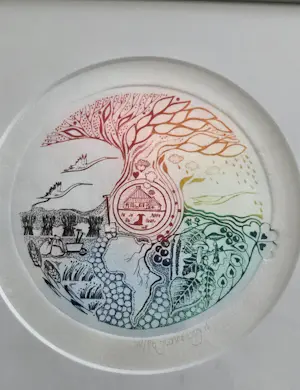 Yvonne Borgers - 4 ingelijste etsen met de ooievaar als symbool voor levenslooop kopen? Bied vanaf 120!