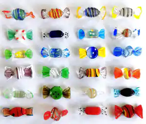 Seguso - 24x Murano Glas Snoepjes / Bonbons / Sweets - Vintage Kunst Venetië verkocht voor € 70!