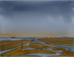 Franklin Meijer - Terschelling - 4 x aquarelstudies kopen? Bied vanaf 49!