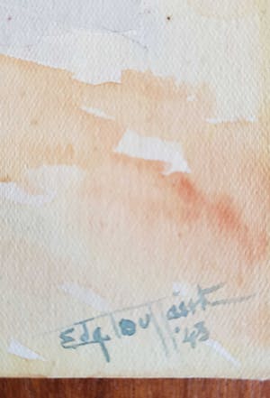 Niet of onleesbaar gesigneerd - 2 x Indische aquarel gesigneerd door "Touissant '43" kopen? Bied vanaf 1!