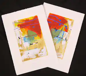 Piotr Konkel - Lot van 2 zeefdrukken, B leaf & The hearts kopen? Bied vanaf 40!