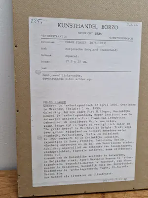 Frans Slager - Bergensche Hoogland (Remscheid) kopen? Bied vanaf 175!