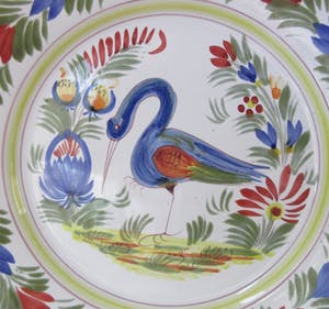 Faience  ( st Michel) Moustiers - Henriot Quimper, Faience de Moustier, Menegatti Firenze - Drie stuks Frans en It kopen? Bied vanaf 1!