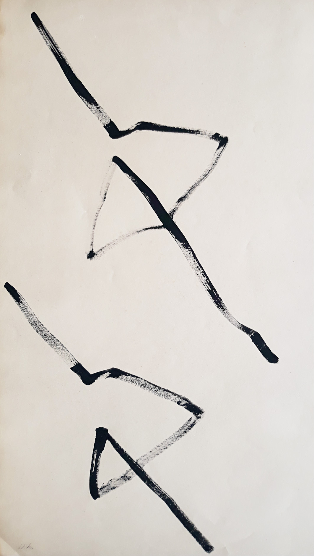 Willem Hussem - Pijlen, gemonogrammeerde tekening kopen? Bied vanaf 325!