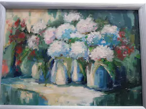 Bram Vegt - Olieverf op doek, vaas met bloemen uit 1996 kopen? Bied vanaf 70!