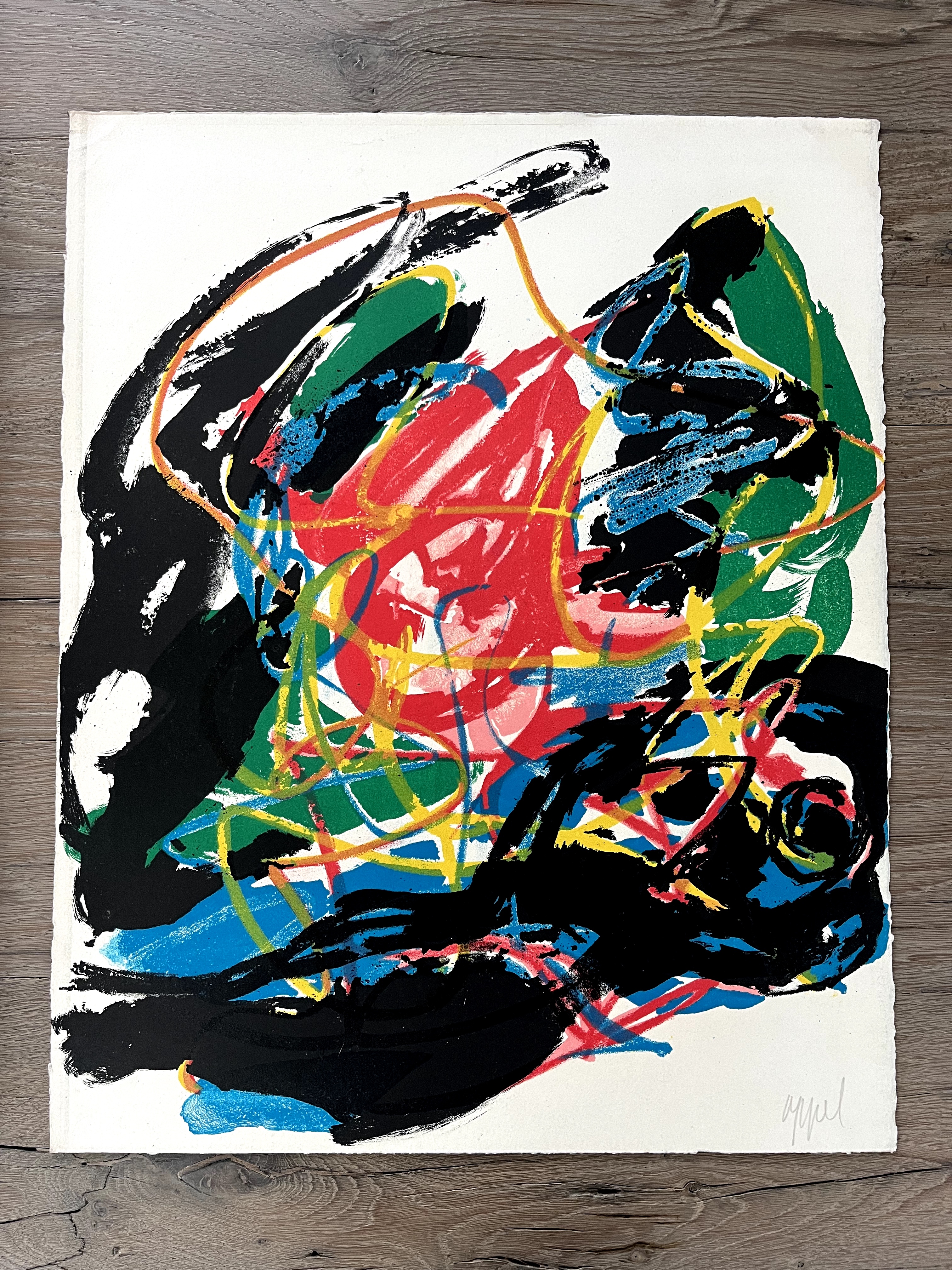 Karel Appel - A beast-drawn man kopen? Bied vanaf 1150!