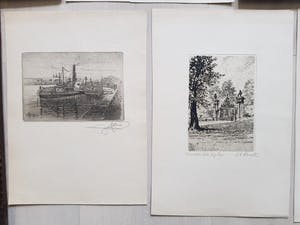 Niet of onleesbaar gesigneerd - Lot van 9 Verschillende prentjes - Gesigneerd kopen? Bied vanaf 1!