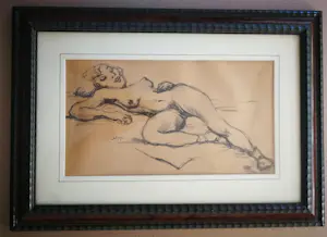 Henry van Straten - Liggende dame. Naakt. kopen? Bied vanaf 99!