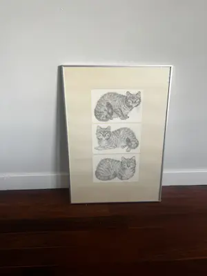 Ella van Schaik - Drie katten tekenen kopen? Bied vanaf 25!