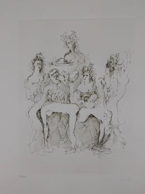 Leonor Fini - Croquis: Diner kopen? Bied vanaf 30!