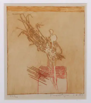 Jan Montyn - Ets, Lot van vier abstracte etsen - Ingelijst kopen? Bied vanaf 150!