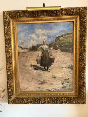 Jan Hendrik Luyten - Melkmeisje in de duinen verkocht voor € 5500!