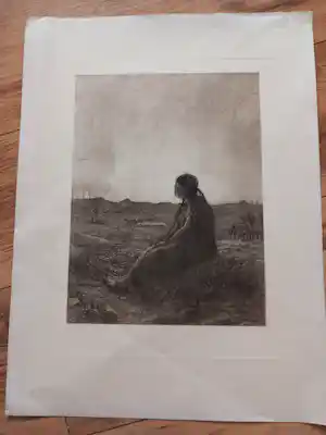 Jean Francois Raffaëlli - 1898-La Lépreuse (De melaatse vrouw) kopen? Bied vanaf 50!