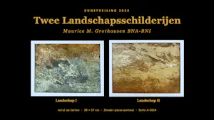 Maurice Grothausen - 2 landschappen schilderijen, zonder passe-partout serie B-2014 kopen? Bied vanaf 100!