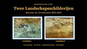 Maurice Grothausen - 2 landschappen schilderijen, zonder passe-partout serie B-2014 kopen? Bied vanaf 100!