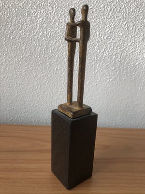 Brons (Onbekend) - Heel apart beeldje " BEDANKT " kopen? Bied vanaf 35!