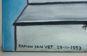Ramon Jan Vet - Olieverf op doek, Lekker relaxen kopen? Bied vanaf 60!