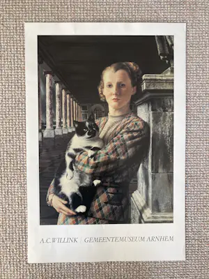 Carel Willink - Wilma met kat kopen? Bied vanaf 60!