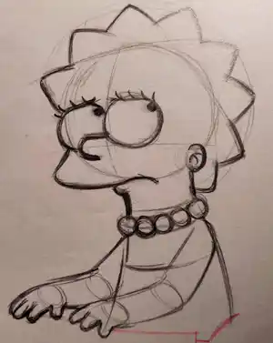 Matt Groening - originele productietekening, ingelijst en met certificaat verkocht voor € 85!