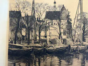 Willem Witsen - Binnenkant met afbraak - mooie originele ets kopen? Bied vanaf 160!