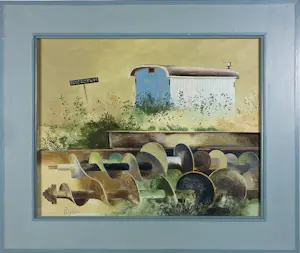 Jose Calsina - Olieverf op doek, Oost Gouweweg - Ingelijst kopen? Bied vanaf 100!