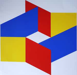 Bob Bonies - Abstractie compositie - Prent 190 verkocht voor € 140!