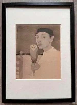 Jan Mankes - Originele Heliogravure Zelfportret met Uil 1923 kopen? Bied vanaf 170!